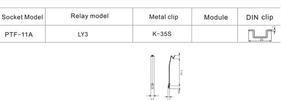 relay socket ptf 11a 4